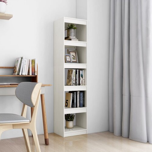 VidaXL knjižna omara za razdelitev prostora bela 40x30x167,5 cm Slike