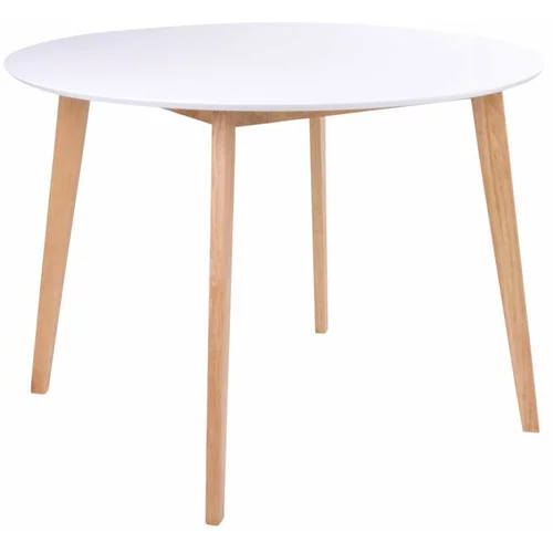 Bonami Essentials Jedilna miza z okroglim belim vrhom Vojens, ⌀ 105cm