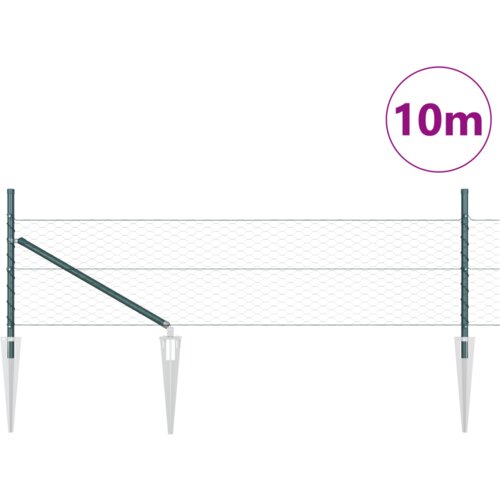 VidaXL Heksagonalna Ograda Zelena 0.5x10 m Čelik Slike