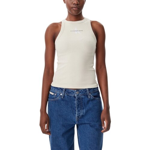 Calvin Klein Jeans MONOLOGO RIB TANK J20J225301 Bež Slike