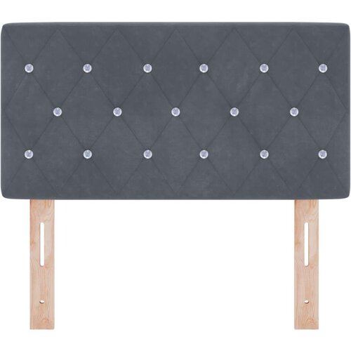 VidaXL uzglavlje s kristalnim dugmetima tamno sivo 80 cm pelo Slike
