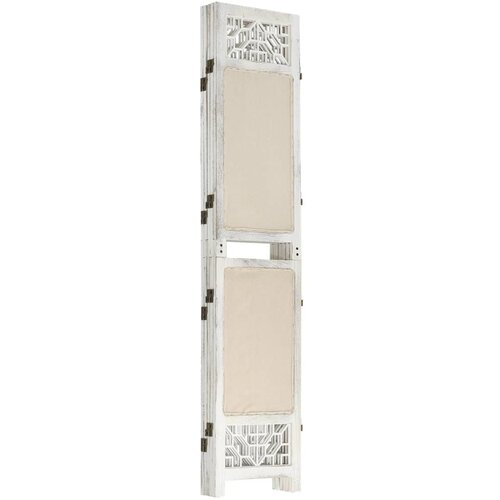  pregrada s 5 panela krem 175 x 165 cm od tkanine Slike