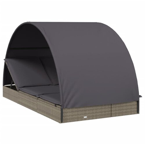 LEŽAJ za sunčanje za 2 osobe 211 x 112 x 140 cm poliratan Slike