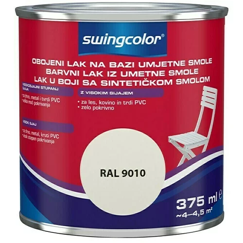 SWINGCOLOR Barvni lak iz umetne smole Swingcolor (bele barve, visok sijaj, 375 ml)