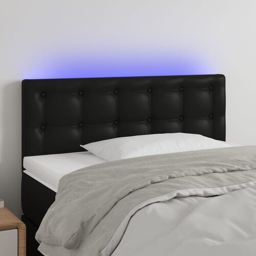  LED uzglavlje crno 80 x 5 x 78/88 cm od umjetne kože Cene