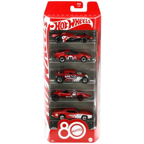 Hot_Wheels 80 let 5pack rdeč Slike