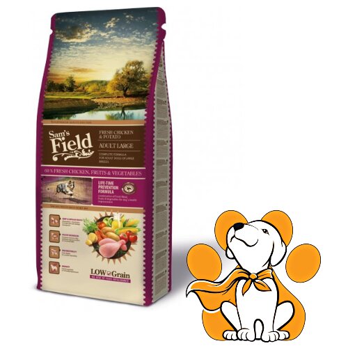 Sam&amp;#039;s Field dog Adult Large Chicken&amp;amp;Potato 13kg, Hrana Za Zdravlje Kože i Dlake Slike