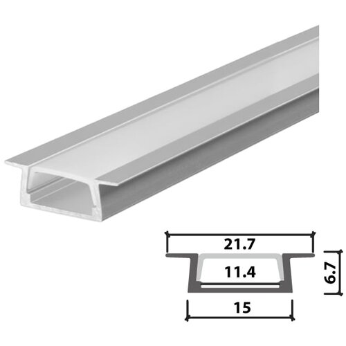  set aluminijumski profil za led trake 1m 21.7x6.7 Slike