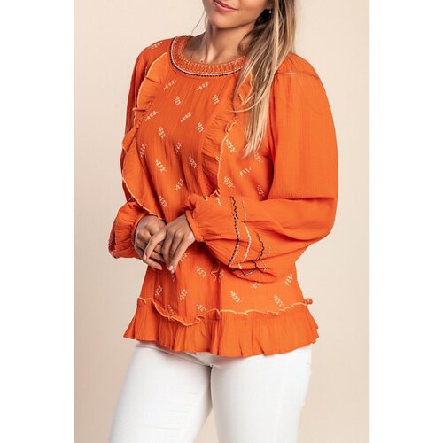 Fenzy Bluza Z Dolgimi Rokavi, Oranžna Cene