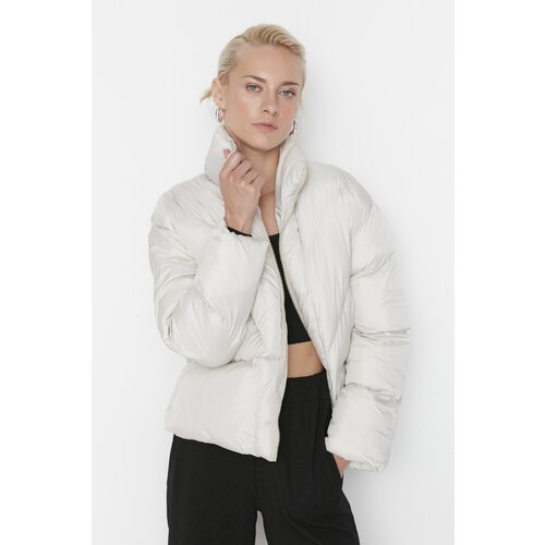 Trendyol stone high neck down jacket Slike