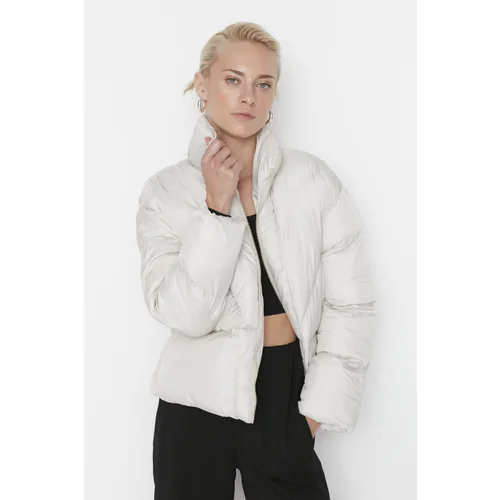 Trendyol Stone High Neck Down Jacket