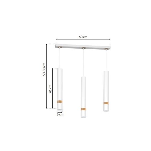 Joker Luster na sajli JOKER WHITE WOOD 3xGU10/8W/230V Slike