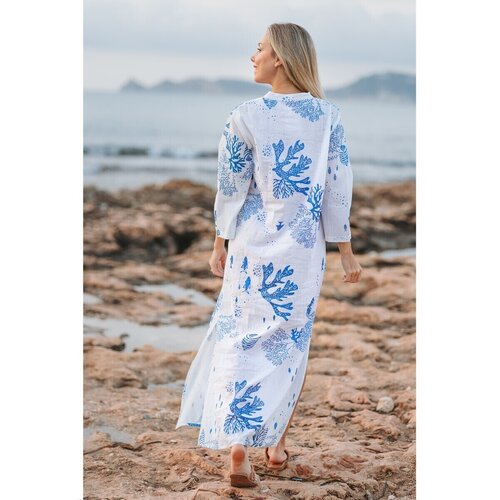 Isla Bonita By Sigris Dolge obleke Dolga Midi Obleka Bela Slike