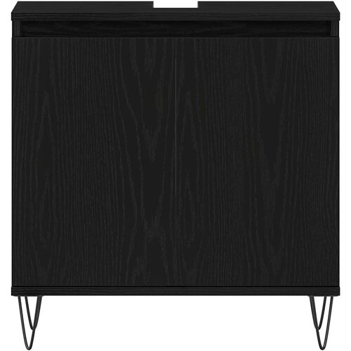  Kupaonski ormarić za sudoper Crni hrast 58 x 33 x 60 cm Slike