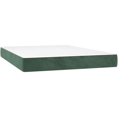 vidaXL Madrac s oprugama tamnozeleni 140x220x20 cm baršunasti Cijene