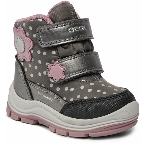 Geox Škornji za sneg B Flanfil Girl B Abx B363WB 0MNNF C0952 M Dk Grey/Pink