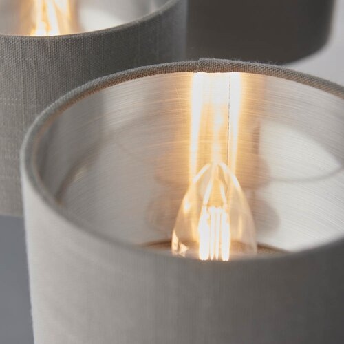  Endon 94381 - Luster na lancu HIGHCLERE 6xE14/28W/230V siva/sjajni hrom Slike