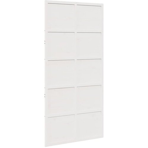 VidaXL hlevska vrata bela 100x208 cm trdna borovina, (21325562) Slike