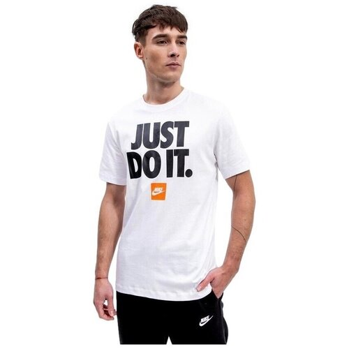 Nike Majice s kratkimi rokavi CAMISETA BLANCA HOMBRE JUST DO IT DZ2989 Bela Slike