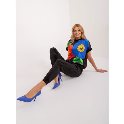 Fashion Hunters Black two-piece velour set from RUE PARIS | shoptok.hr