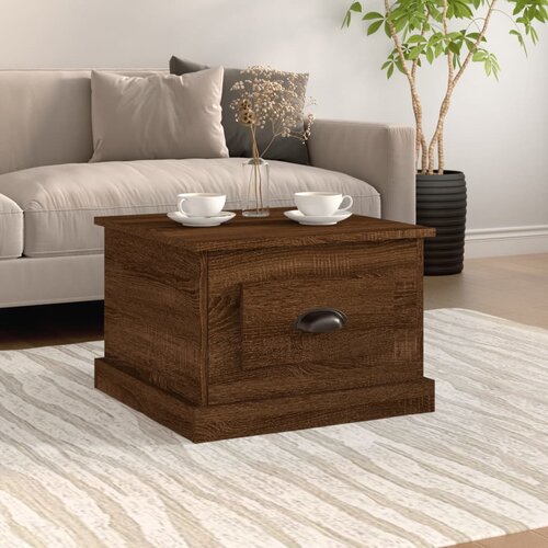 The Living Store Klubska mizica rjav hrast 50x50x35 cm inženirski les - Klubska Mizica, (21574400) Slike