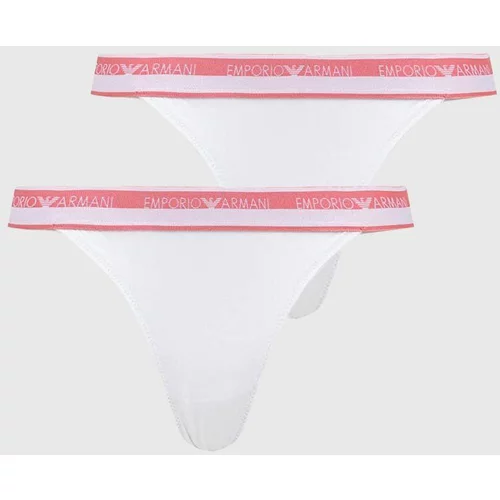 Emporio Armani Underwear Tangice 2-pack bela barva