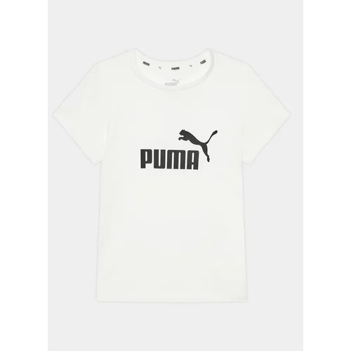 Puma Majica Ess Logo 587029 Bela Regular Fit