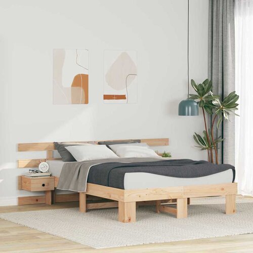  Krevetna konstrukcija Smeđa 120 x 200 cm Čvrsto borovo drvo Cene