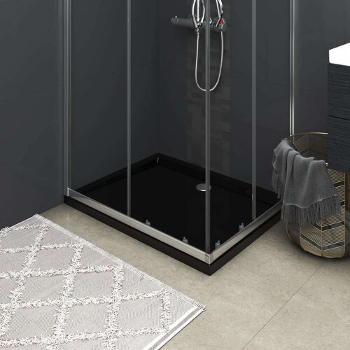 vidaXL Pravokutna ABS tuš-kada crna 70 x 90 cm Cijene