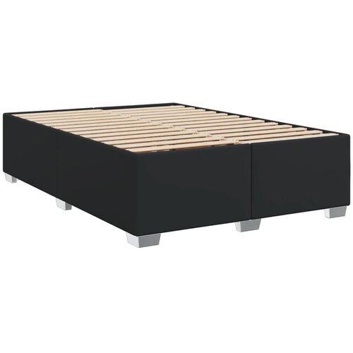 Krevet s oprugama i madracem crni 140 x 190 cm od umjetne kože Slike