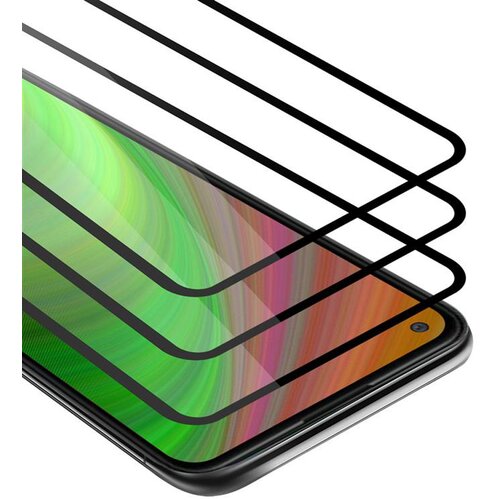 Cadorabo 3x Celozaslonska za&amp;scaron;čitna folija, združljiva z Samsung Galaxy A11 / M11 - Za&amp;scaron;čitna folija v transparentno s čarno - 3-pack Kaljeno steklo za za&amp;scaron;čito zaslona s trdoto 9H in 3D dotiko, (20553295) Slike