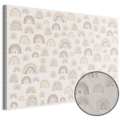  Slika - Spring - Pastel Rainbows with Hearts on a Rainy Day 60x40 Premium Print Cijene