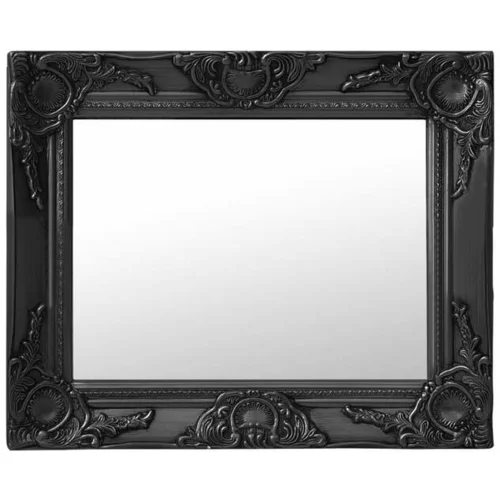  Stensko ogledalo v baročnem stilu 50x40 cm črno