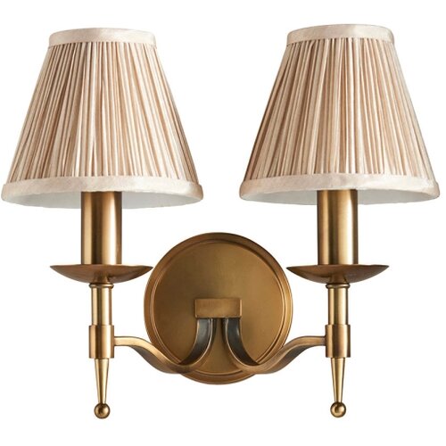 Endon 63654 - Zidna lampa STANFORD 2xE14/40W/230V mesing/bež Slike