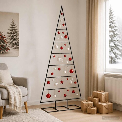  Metalna božićna jelka KUOPIO 150 cm Metal Crna Slike