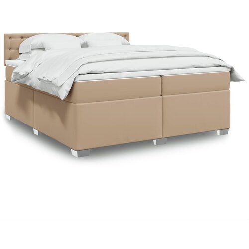  box spring s madracem cappuccino 200x200cm umjetna koža Cijene