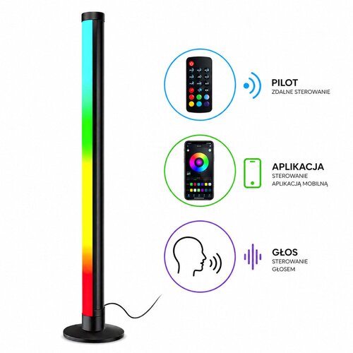  LED Corner Floor Lamp Music Mode Remote Control App 90cm Slike