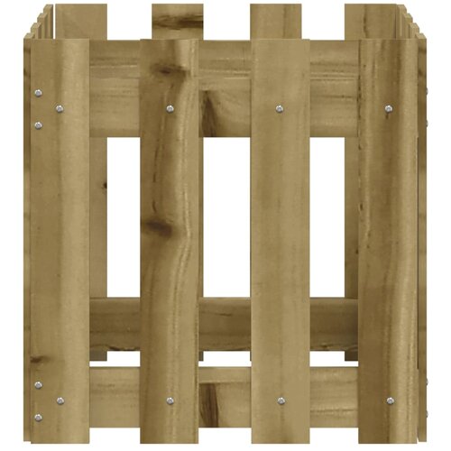  Vrtna sadilica s izgledom ograde 40x40x40 cm od borovine Slike