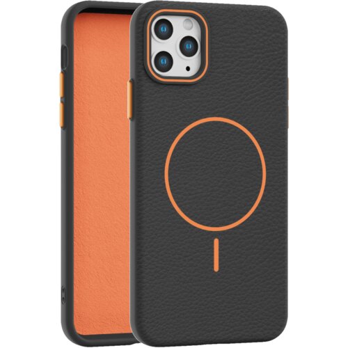  leather grip magsafe maska za iphone 11 pro - crna Cene