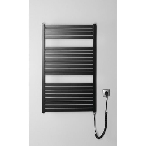 Aqualine električni radijator za kupatilo tondi-e 400W 97x60 cm mat crni Slike