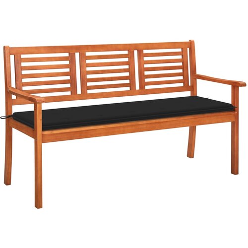 3 Vrtna klop za 3 osebe z blazino 150 cm trden evkaliptus Slike