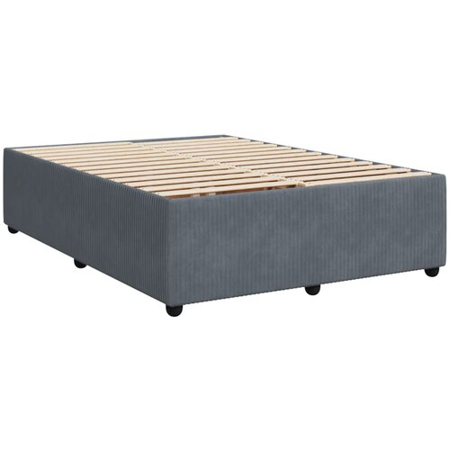 vidaXL Posteljni okvir temno siv 140x190 cm žamet, (21304667) Cene
