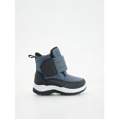 Reserved - Čizme za snijeg na kopčanje čičkom - steel blue