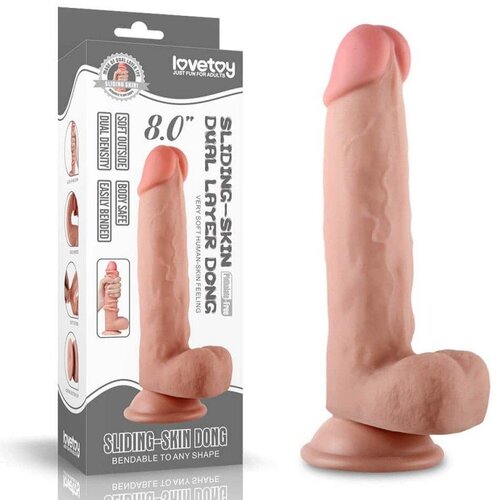 Lovetoy DILDO Sliding Skin Dual Layer 8", (20377201) Cene