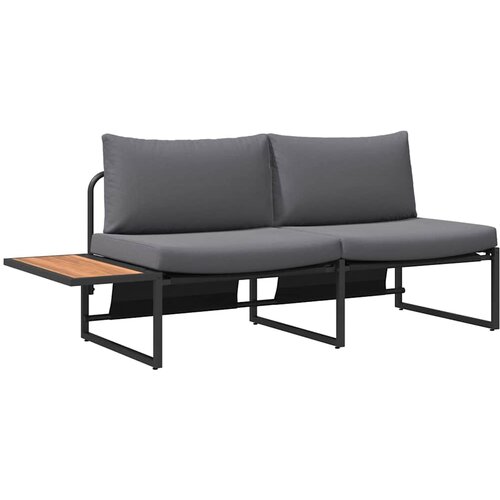 Vrtni set za objed 3 kom. Antracit Čelik Crna 55 x 55 x 70 cm Slike