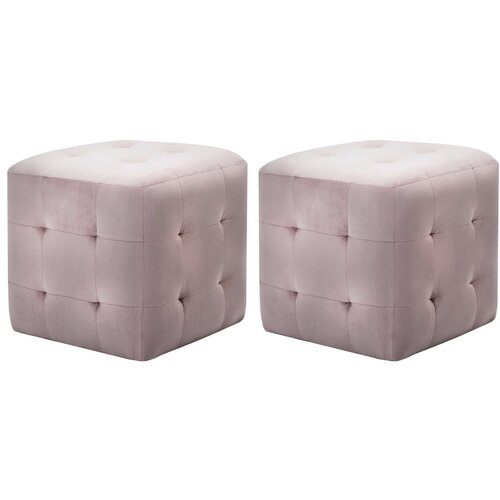 vidaXL Noćni ormarići 2 kom rozi 30 x 30 x 30 cm od baršunaste tkanine Cijene