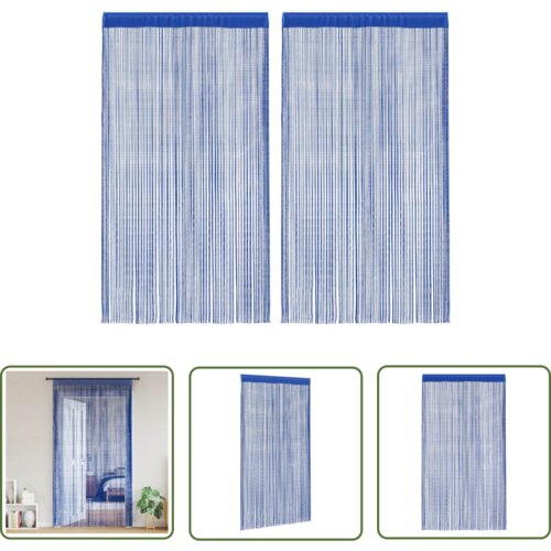  The Living Store Zavese iz nitk 2 kosa 100x250 cm modre barve - Zavesa Iz Nitk, (21744282) Cene