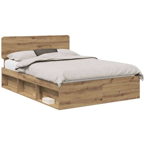  Okvir za krevet Umjetnička hrastovina 135 x 190 cm Slike