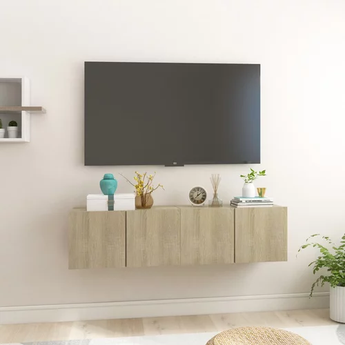 vidaXL Viseča TV omarica 2 kosa sonoma hrast 60x30x30 cm
