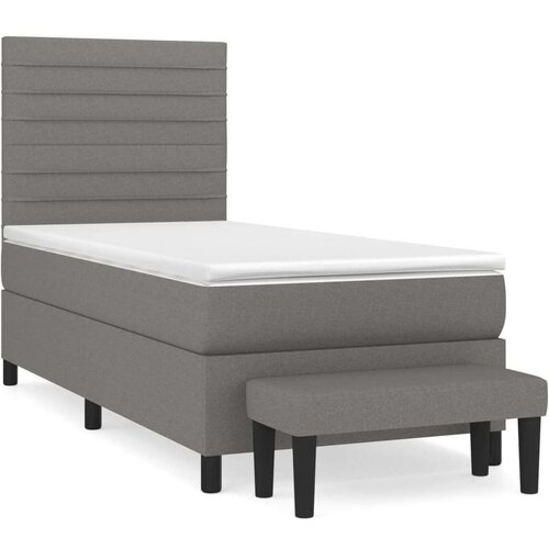 vidaXL Krevet s oprugama i madracem tamnosivi 100 x 200 cm od tkanine Cijene